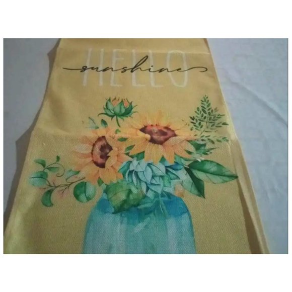 Farmhouse Table Runner Sunflower Decor Spring Summer Cottage Decorative Cloth - Picture 4 of 8